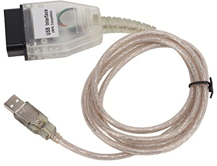 K+DCAN Diagnosekabel, K+DCAN OBD2 Scan Diagnosetool OBDII Diagnostic Scanner Scanning Diagnostic Tool USB Schnittstelle mit CD Ersatz für 3er E46 E60 E81 E83 E90