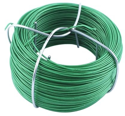 Bauster® 3 St. x 50m Bindedraht Grün Metall PVC beschichtet Blumendraht Garten Spanndraht Ø 1.0 mm Basteldraht Gartendraht, Zaundraht Rostfrei Baumanbinder Universal