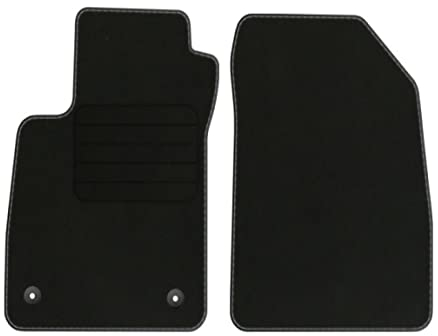 Velourmatten für Opel Mokka X Bj. 2012-2019 STD VORNE runde Befestigungen Veloursfussmatten Automatten Mit Absatzschoner Passform Neu