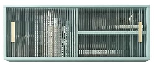 Wandschrank Praktischer Küchenwandschrank Für Den Haushalt Hängespind Für Das Wohnzimmer Bücherregal, Sideboard-Aufbewahrungsregal Mit Schiebetür (Color : Green, S : 80 * 30 * 30cm)