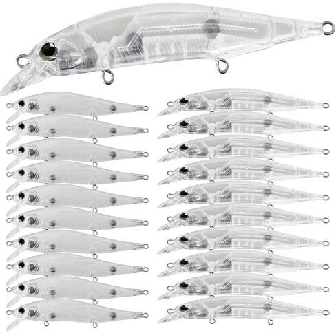 Ghanneey Angelköder, blanko, harte Köder, unlackiert, Rohlinge, Kurbelköder, Angelköder, DIY-Set für Salzwasser, Süßwasser