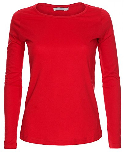 LessThanTenQuid Ladies Womens Plain Stretchy Long Sleeve Round Neck Top