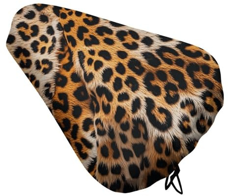 LFDSPYJE Housse de siège de vélo pour homme et femme - Motif léopard - Imperméable - Avec cordon de serrage - Coussin de protection contre la poussière