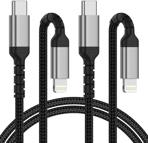 ADILIFT USB C auf Lightning Kabel 1M 2 Stück | [MFi-Zertifiziert] USB-C Lightning schnellladekabel für iPhone 13/13 Pro/13 Pro Max/13 Mini/12/12 Pro Max/12 Mini/11 Pro/X/XS