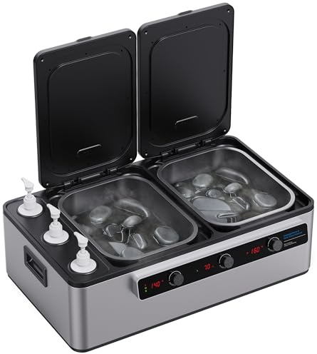 Master Massage Multifunktion Massagestein Hot Stone Massageöl Erwärmer 2in1 Spa Gerät