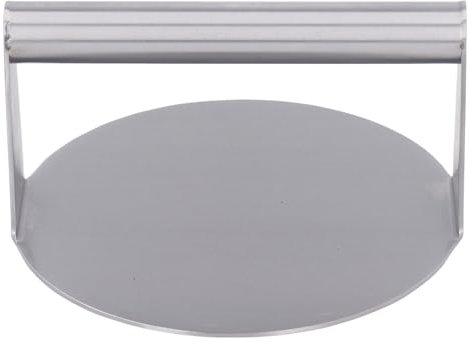 Fleischpresse, Rauchfrei, Antihaftbeschichtet, Zeitsparende Burgerpresse aus Edelstahl für das Grillen in der Küche Im Freien (14 cm rund)