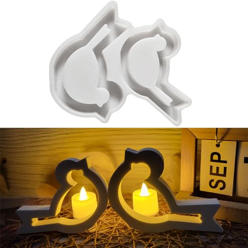 ALEFBET Silikonformen Gießformen，Silikonform Vogel，DIY Silikon Gießform Vogel，Gipsformen zum Gießen，Epoxidharz Formen Vogel