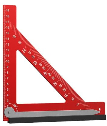 Carpentry Triangle Ruler, Adjustable Carpenter Layout Square Woodworking Tools, 3D Multi-Angle Measuring Ruler, Miter Triangle Ruler High Precision Layout Measuring Tool for Engineer Carpenter