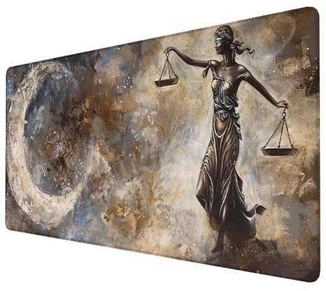 Alfombrilla Ratón, Alfombrilla Ratón XXL Gaming Tapete Escritorio Ordenador (1400x600x3mm) Protector Escritorio Alfombrilla Antideslizante para Ratón Láser y Óptico (Themiss) mousepad (Gris) 0-A-6