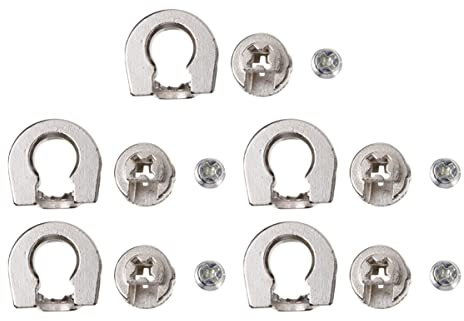 JUMPLAWN 10piezas Conectores Excéntricos Para Muebles Para Estanterías y Gabinetes Soporte Estable Para Paneles De Fijación Fácil y Rápida Para Proyectos De Bricolaje