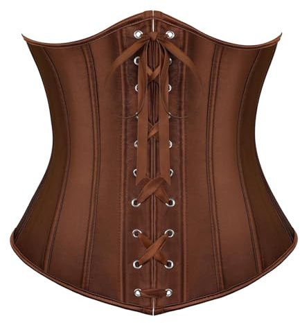 JasGood, corsetto da donna sottoseno in raso modellante, corsetto gotico/vintage, M