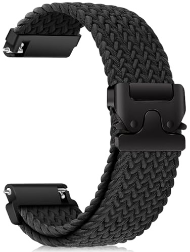 RanBluu flätat armband, elastiskt ersättningsarmband, tyg sportband, 20mm