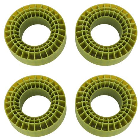 RC Tire Foam Insert 3 Layers Hollow Temperature Resistant Silicone RC Car Tire Foam for 1/10 RC Car 1.9 Inch Tire 4Pcs (OD Green)