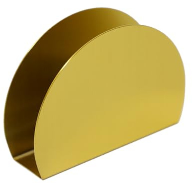 VILLCASE Servilletero De Mesa Vertical Semicircular Soporte para Servilletas De Acero Inoxidable 4.72 X 1.25 X 3.34 in para Cocina Restaurante Hogar Y Cafetería