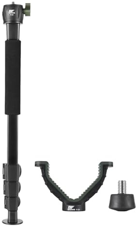 ERYUE BAFANG P-01 Support Monopode pour la Photographie et la Chasse avec Tête à Joug en V, Plage de Hauteur Réglable, capacité de Charge 3 Kg
