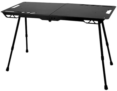 Djowyh Fällbart Campingbord | Höjdjusterbart Fällbord - Campingbord För Utekök - För Picknick Vandring BBQ Resor Trädgård Uteplats
