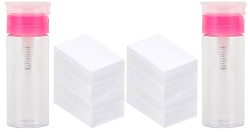 Ciieeo Bottiglia Vuota per Solvente Unghie 100ml in Plastica Pompa, Facile da Riempire e Pulire, per Rimuovere Smalto Semipermanente
