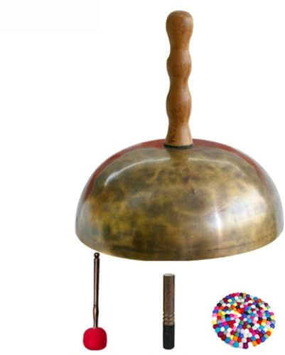 TWTCZOZ Bol de Méditation Bol Chantant Tibétain Instrument Vibratoire Maillet Amovible en Cuivre Contrôle Précis Doux Son Limpide Adapté à Espace Personnel, 21-22 Cm