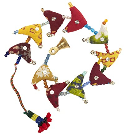 Paper High - Campana Tota Decoración Colgante Tradicional India 10 pájaros