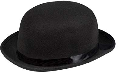 Boland 04211 - Melonenhut Schwarz, für Erwachsene, Hut, Kopfbedeckung, Kostüm, Karneval, Mottoparty