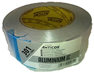 Aluminium Klebeband 50mmx50m 1 Rolle Profi-Qualität Isolierband Abdichtband Aluminium-Klebeband