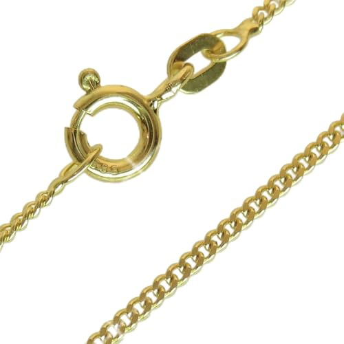 Panzerkette massiv 14 Karat 585 Gold Länge 38cm Damenkette/Kinderkette Breite 1,25mm (Art.302012)