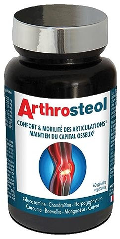 NUTRI EXPERT - Arthrosteol - Maintien du Capital Osseux - Préserve Mobilité & Confort - Aux Extraits de Plantes & Minéraux - Glucosamine & Chondroïtine - 60 Gélules végétales
