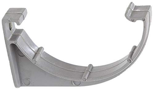 Pack of 3 x Grey Gutter Fascia Bracket RM309 Half Round for shed, Conservatory, Porch etc Mini guttering 75mm NOT Standard House Size - Smaller