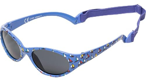 Kiddus Occhiali da Sole 2-4 Anni Bambino Bambina, Polarizzati UV400 CAT3, Montatura Flessibile con Fascia Regolabile in Neoprene, CE ISO REACH