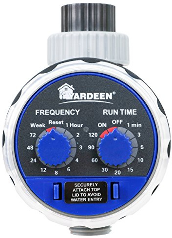 Yardeen Water Timer Electronic Hose Sprinkler Garden Irrigation Controller Two Dial,No Water Pressure Required | Two Dial, No Water Pressure Required