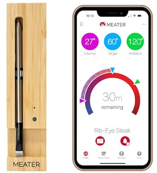 MEATER | The Original True Wireless Smart Meat Thermometer for the Oven Grill Kitchen BBQ Smoker Rotisserie with Bluetooth and WiFi Digital Connectivity