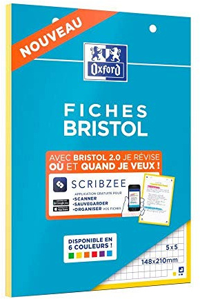 Oxford Karteikarten 14,8x21 gelber Rahmen
