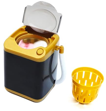 AUEAR, Makeup Brush Sponge Washing Machine Cleaner Device Plastic Automatic Cleaning (Black, Comes with Bucket)
