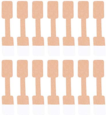 Healifty 300 Stücke Leere Schmuck Preisschilder Aufkleber Kraftpapier Schmuck Preisschild Identifikation Display Etiketten für Schmuck Display