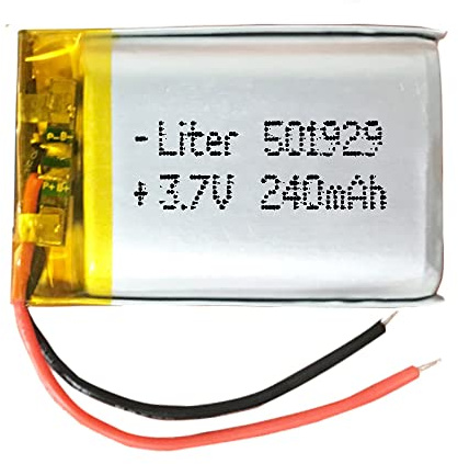 Batterie 501929 LiPo 3.7V 240mAh 0.888Wh 1S 5C Liter Energy Battery pour l'électronique Rechargeable Téléphone Portable Smartwatch GPS - Ne Convient Pas à la Radiocommande 31x19x5mm (240mAh|501929)