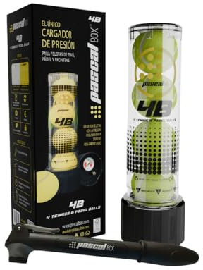 Pascal Box Palline per padel con pompa, accessori per padel pneumatici, supporto a pressione, set completo con lubrificante