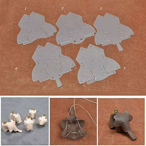 ZHONGJIUYUAN 5 STLYE PVC Schnittmuster Multifunktionale DIY Leder Handgefertigte Handwerk Tier Schablone