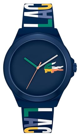Lacoste Montre Analogique à Quartz pour Homme Collection NEOCROC avec Bracelet en Silicone Bleu Marin - 2011184