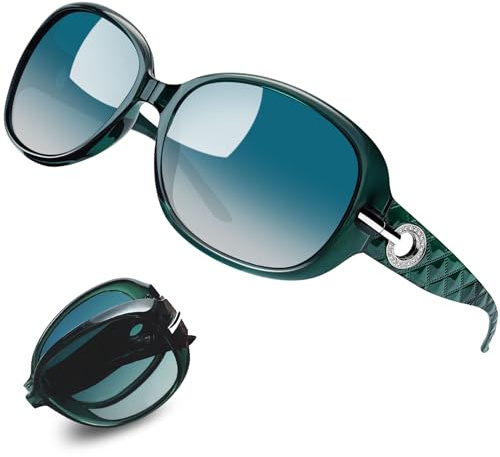Joopin Plegables Gafas de Sol Mujer Grandes Polarizadas Protección UV400 | Estilo de Moda, Elegantes, Brillantes, Retro Vintage, Mariposa, con Estuche para Llevar, Conducir, Viajes, Playa, Compras