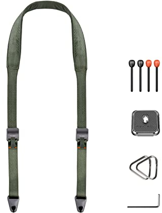 PGYTECH Camera Shoulder Strap Quick Release Wide Camera Straps for Photographers 110-152 CM Adjustable Camera Neck Strap for DSLR SLR (Fern Green)