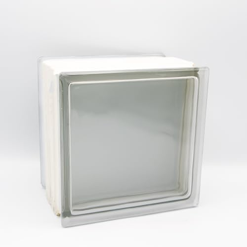 Fuchs Design THERMO BLOCK Plus, 3x Glasbaustein Vollsicht, innen satiniert, 19x19x13,5cm, Wärmedämmung: Ug 0.8