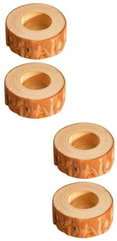 PRETYZOOM 4stücke Holz Teelichthalter Rustikale Votivkerzenhalter Für Tischdekoration Vintage Design Für Wohnzimmer Hochzeiten Und Foto-requisiten