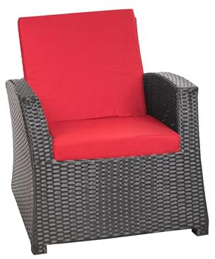 Gartenstuhlauflagen Hochlehner Extra Dicke Polsterauflagen für Hochlehner extra hohem Komfort Kissen für Gartensessel aus Polyrattan, Auflagen und Polster Stühle & Sessel (2, Rot)