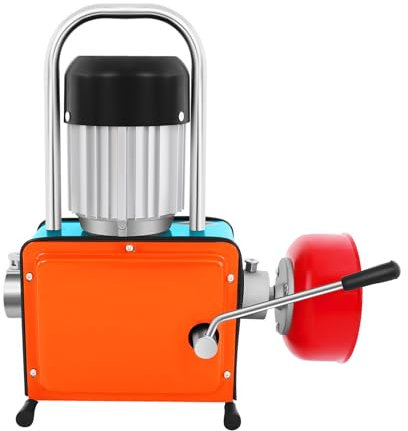 Rohrreinigungswellen, 1000W Elektrische Rohrreinigungsmaschine Rohrreiniger Rohrreinigungsspirale mit Halterung und Lange Feder, zum Ausbaggern Innenräumen, Toilettenschächten, Abwasserkanälen