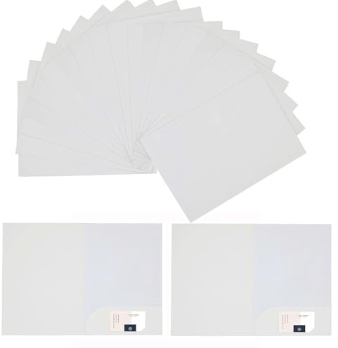 Präsentationsmappe a4 aus 350g/m² Kraftpapier Dokumentenmappe a4 Mappe mit Taschen Papier Urkundenmappe Sammelmappe fur Buro Konferenz Business, 310 x 220mm (20, Weiß)