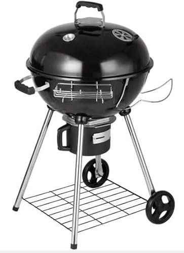 TEENO 21 inch Barbecue Charbon de Bois avec Couvercle,XXL Barbecue Rond Charbon, Tiroir à Cendres, Évent Réglable,Barbecue Boule,83 cm x 71 cm x 105.5cm