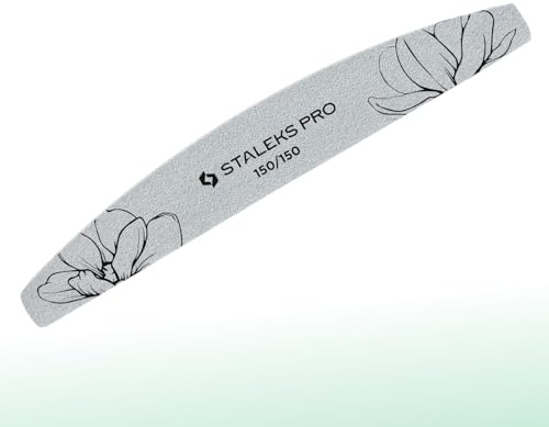 STALEKS Expert ST-NFE-40-150/150-25 Halvmåne Nagelfil Dubbelsidig Korn 150/150 g Tunn Skumlager Förpackning med 25
