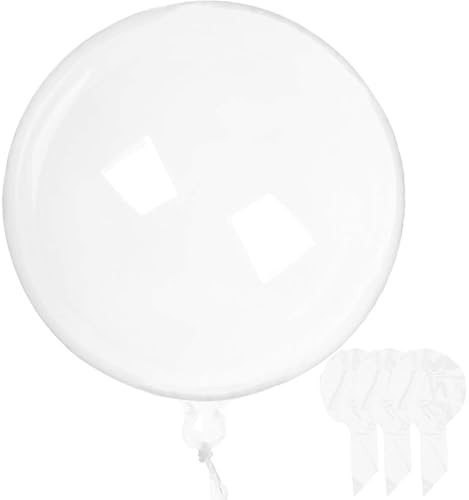 Bobo-Ballons 4pcs 36 Zoll großer TPU Clear Balloons Füllbare DIY-freundliche transparente Blase für Geburtstagsfeier, Hochzeit, Weihnachtsblase