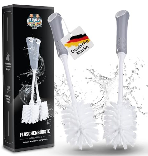 Flaschenbürste lang, Reinigungsbürste, Langer Griff, 32cm, Flaschenbürsten, Flaschenreiniger, Trinkflaschen, Spülmaschinenfest