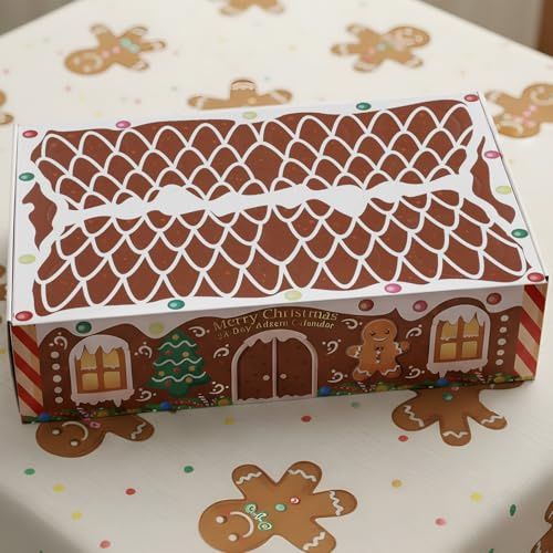 AceOrbit DIY Advent Calendar Christmas Boxes to Fill, Gingerbread Empty Advent Calendars Christmas Boxes Countdown Gift Punch Board Game Prize Xmas Holiday Party Decoration for Kids, Woman(12 Days)